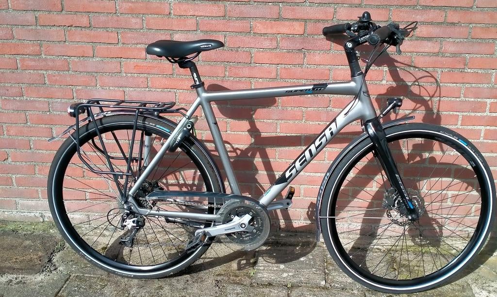 Sensa Superlite 27 versnellingen, met schijfremmen. Maat 57, 28 inch, 56 cm of meer, Zo goed als nieuw, Meer dan 20 versnellingen