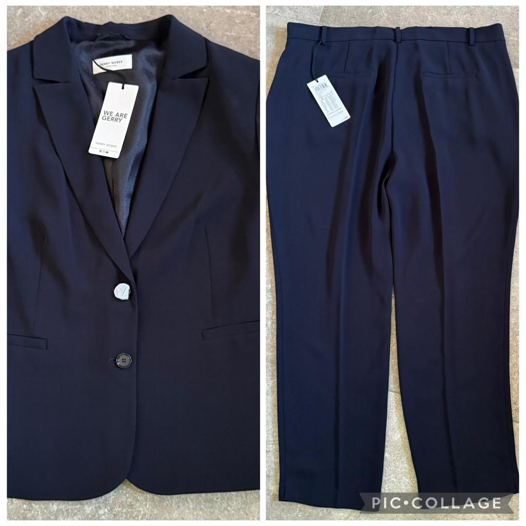 Gerry Weber broekpak NIEUW blauw, Kleding | Dames, Kostuum of Pak, Blauw, Maat 46/48 (XL) of groter, Nieuw