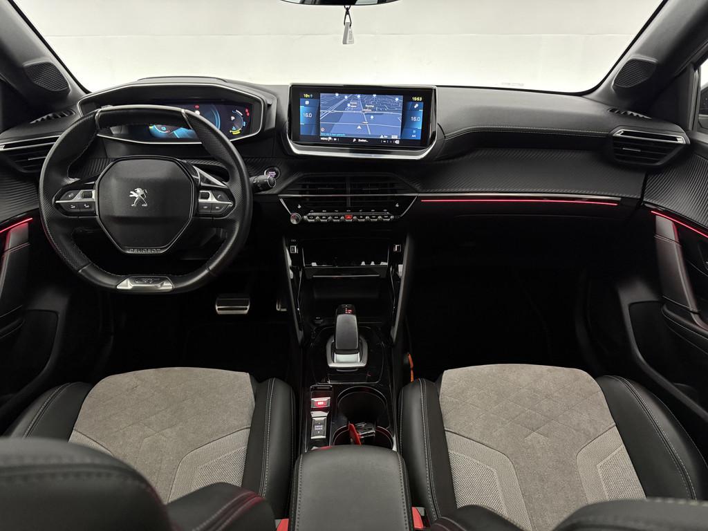 Peugeot e-208 EV GT 50 kWh | Snelladen | SOH 93% | Pano | Sf, Auto's, 136 pk, Gebruikt, Wit, Origineel Nederlands