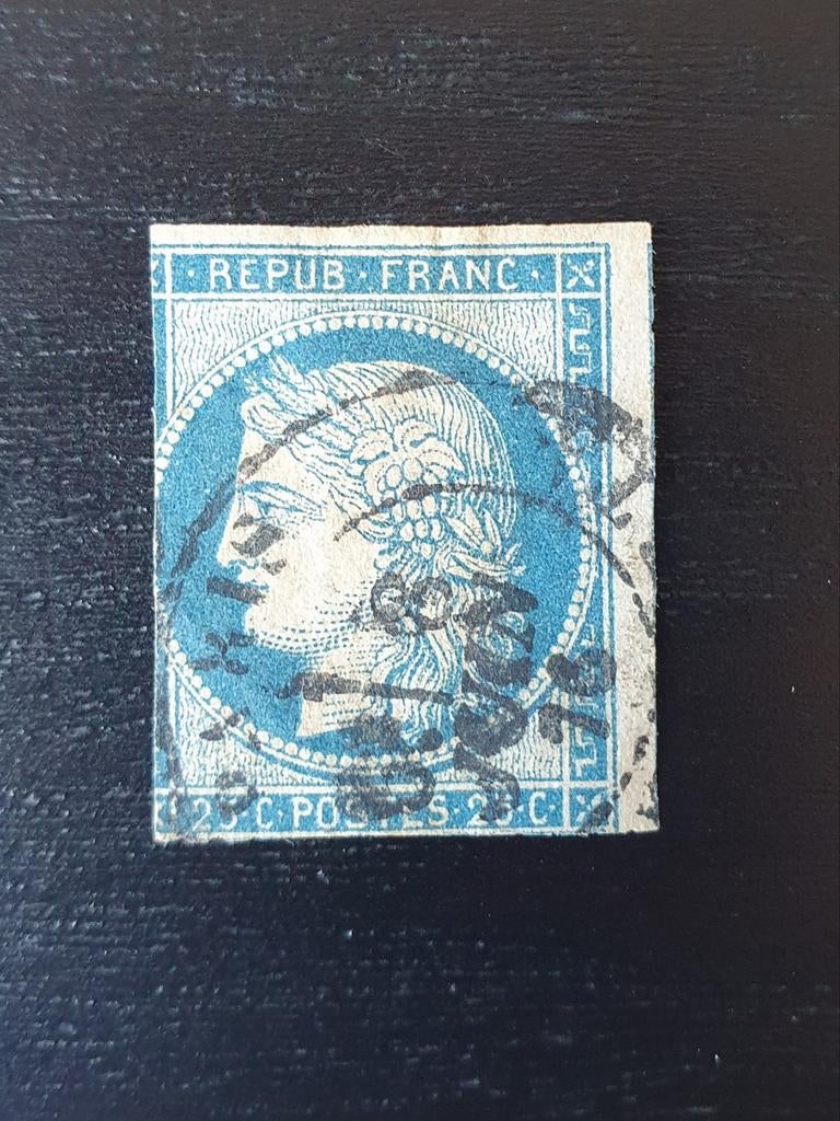 Frankrijk 1850 Ceres 25ct Michel 4a gestempeld, Verzenden, Gestempeld