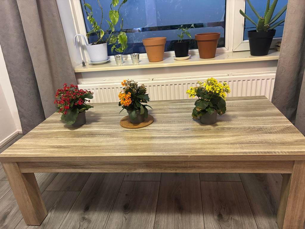 Salontafel licht houtkleur, Gebruikt, 100 tot 150 cm, Minder dan 50 cm, Rechthoekig