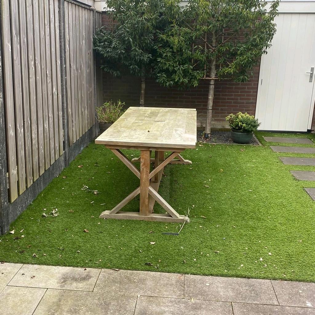 GRATIS massief eiken tafel, Ophalen, 20 m² of meer