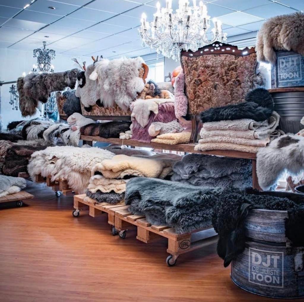 Vintage schapenvacht - grote keuze diverse soorten en maten