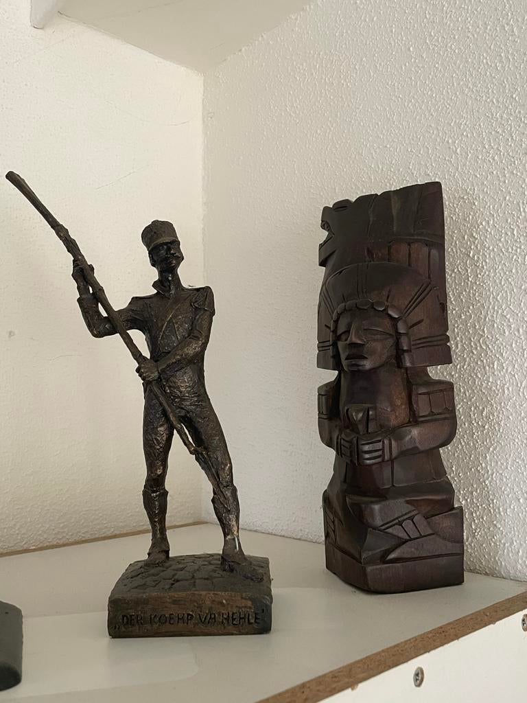 Bronzen beeldje 'Der Koehp va Heële', Antiek en Kunst, Ophalen of Verzenden
