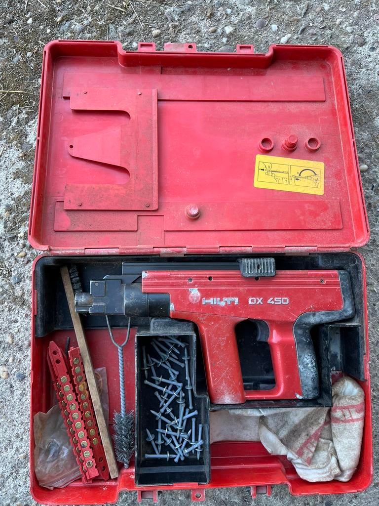 Hilti DX450 Schiethamer in koffer, Ophalen of Verzenden, Gebruikt
