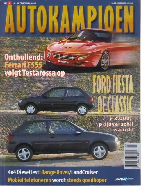 Autokampioen 3 1996 : Ford Fiesta - Ferrari 550 Maranello, Ophalen of Verzenden, Gelezen, Algemeen