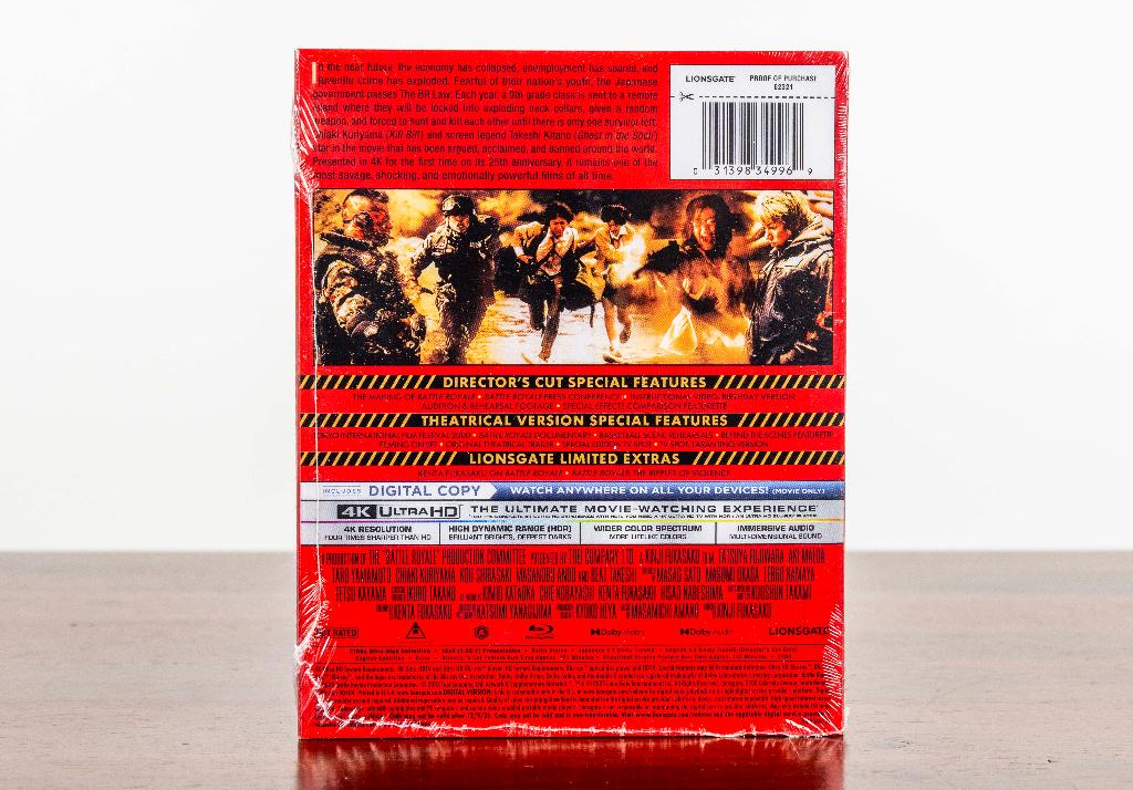 Battle Royale 4K UHD + Blu-Ray STEELBOOK (US Import), -, -, Actie, Ophalen of Verzenden