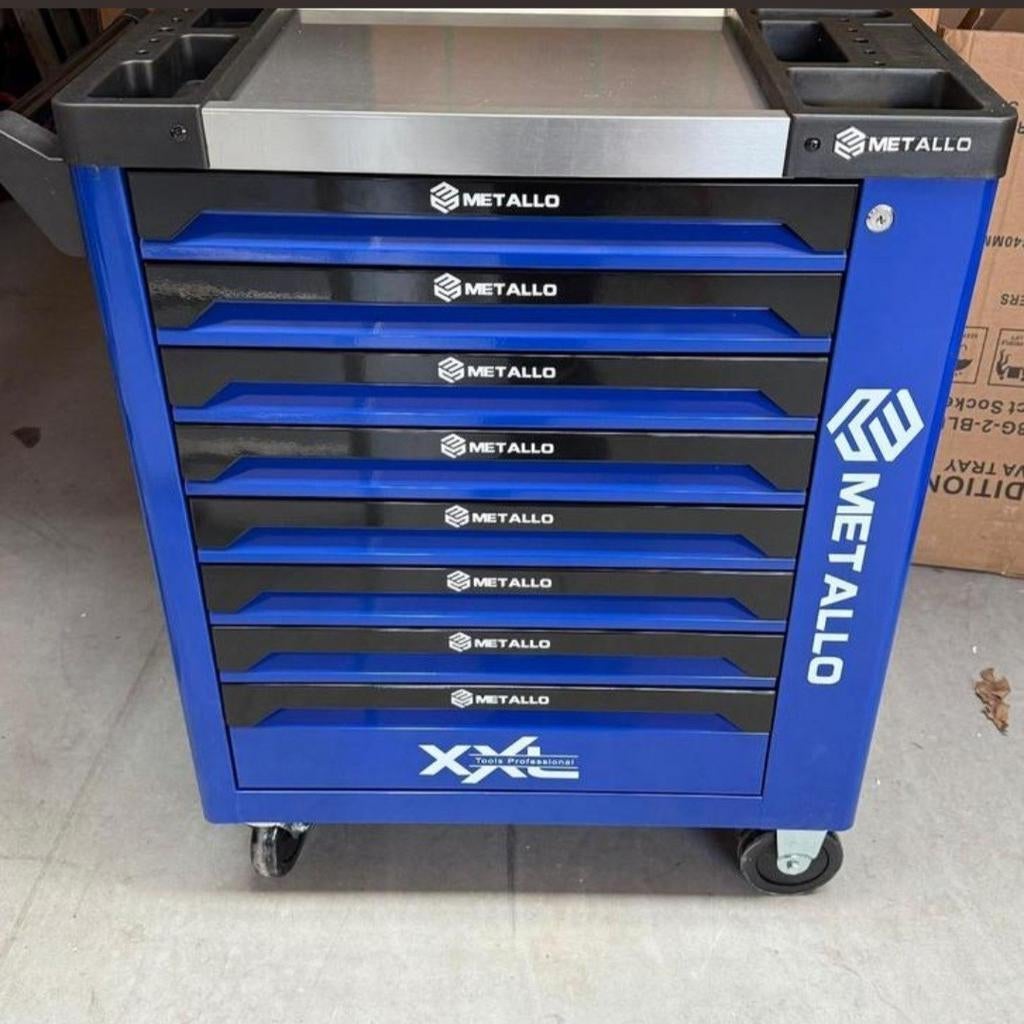 8LadesGevuld Gereedschapswagen momentsleutel+krachtdoppenset, Ophalen of Verzenden, Nieuw