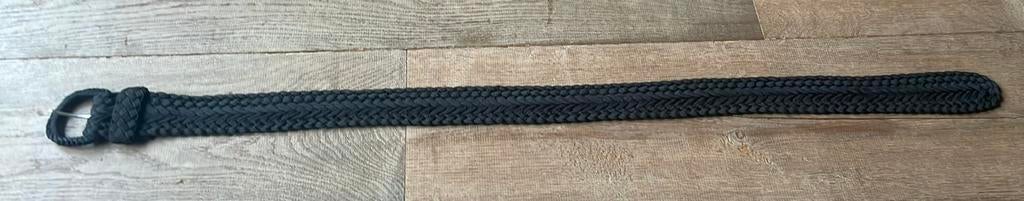 Zwarte gevlochten riem, Zwart, Heupriem, Ophalen of Verzenden, Zo goed als nieuw