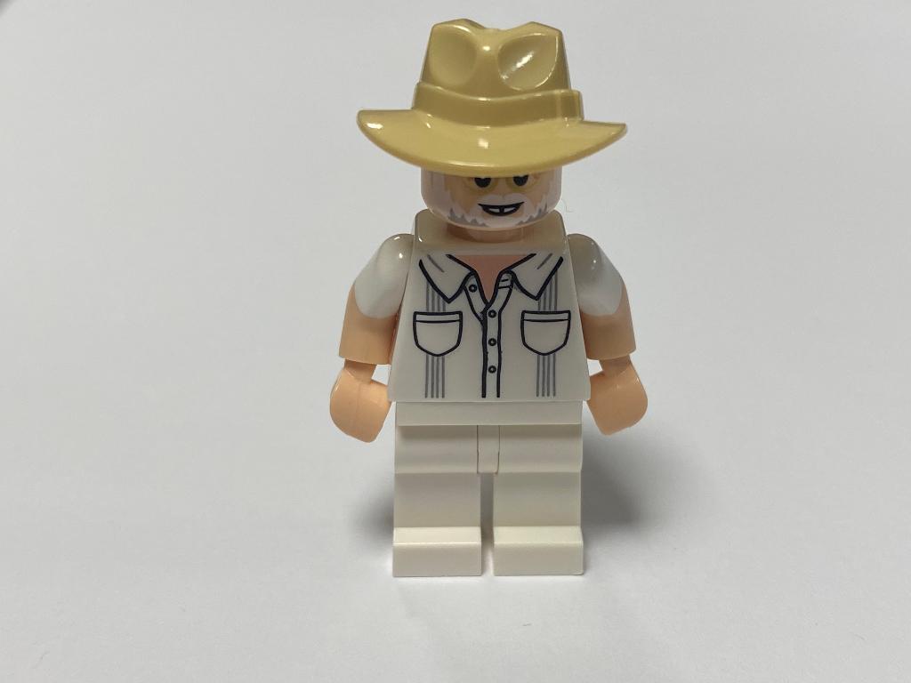 Lego Minifiguur Jurassic World jw057 John Hammond, Ophalen of Verzenden, Nieuw, Losse stenen, Lego