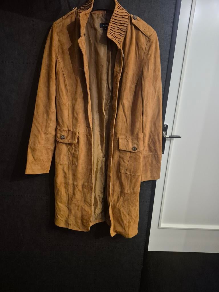 Mark lange jas, Ophalen of Verzenden, Zo goed als nieuw, Beige