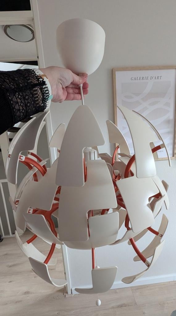 Ikea PS 2014 lamp met oranje accenten, Huis en Inrichting, Ophalen, Kunststof, Gebruikt, Design