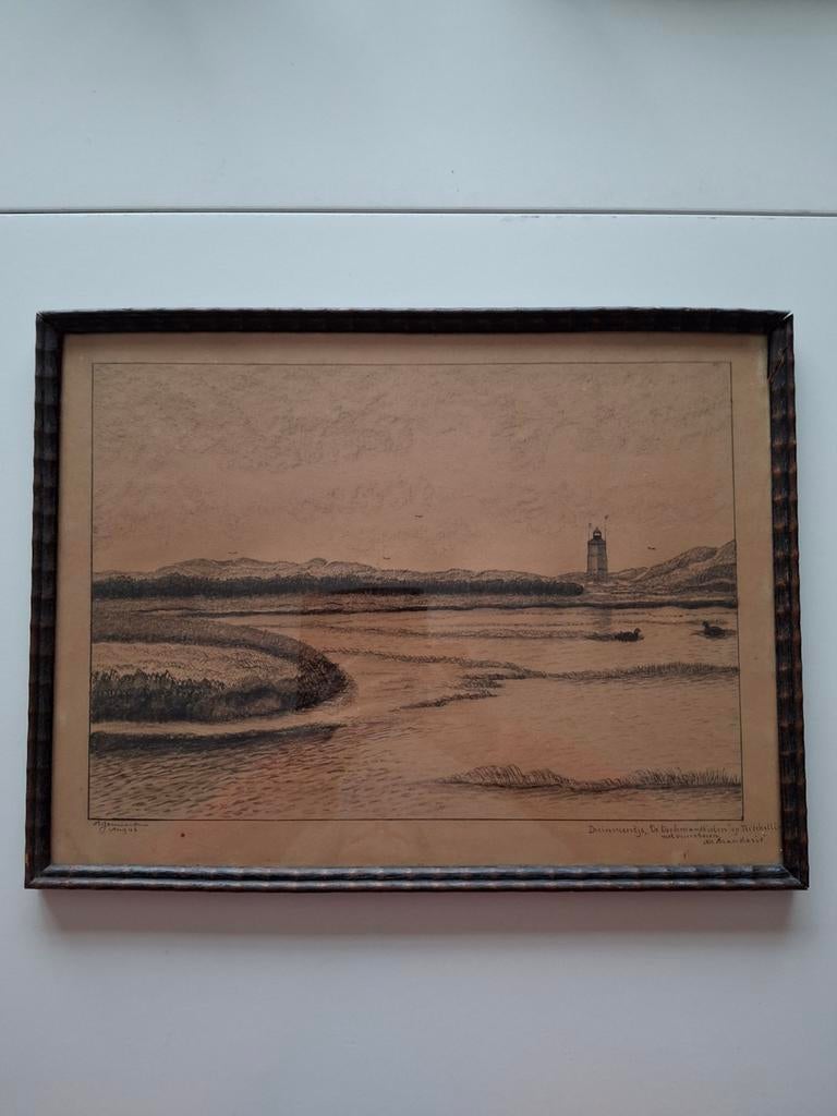 Terschelling.  Schilderij., Antiek en Kunst, Kunst | Schilderijen | Klassiek, Ophalen of Verzenden