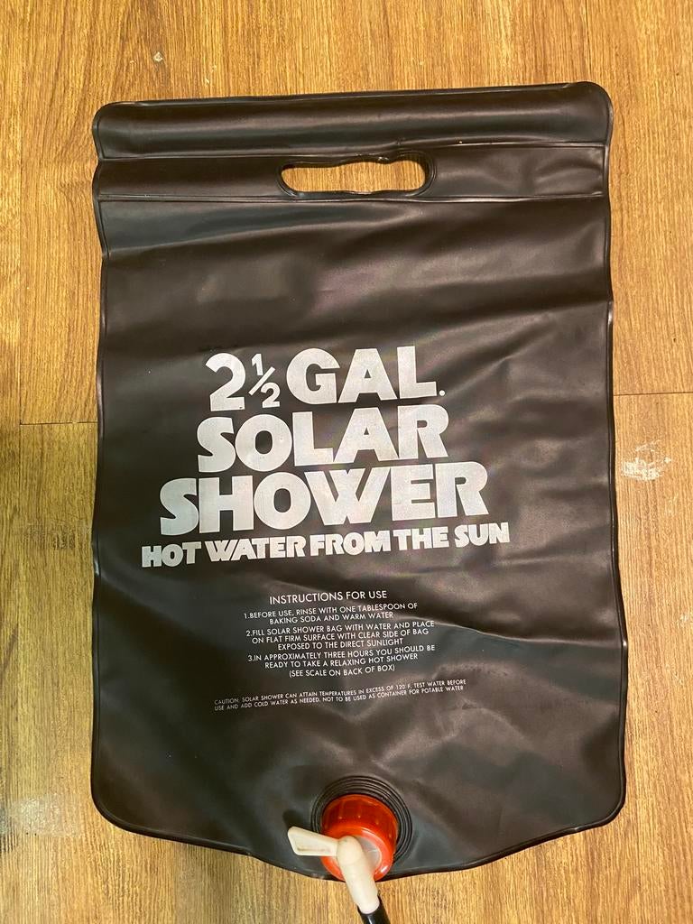 Camping douche, Ophalen, Zo goed als nieuw