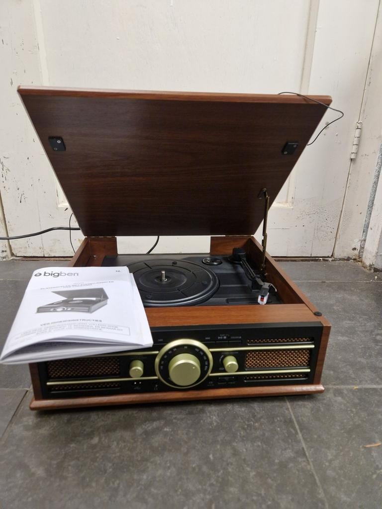 Bigben TD103 Platenspeler - Nieuwstaat met Handleiding, Audio, Tv en Foto, Platenspelers, Zo goed als nieuw, Platenspeler, Overige merken