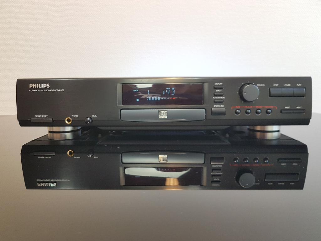 ✅ Philips CDR870 CD-speler-recorder, Ophalen of Verzenden, Gebruikt, Philips