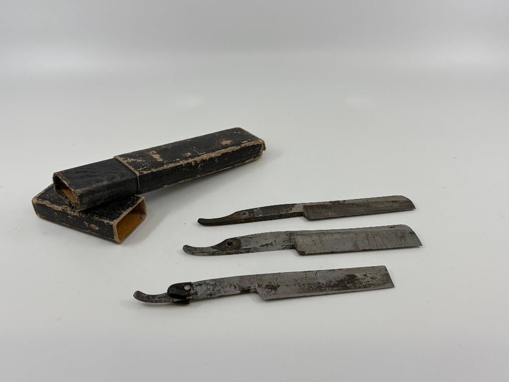 Antieke Set van 3 Open Scheermessen (Joseph Rodgers, Ern), Ophalen of Verzenden