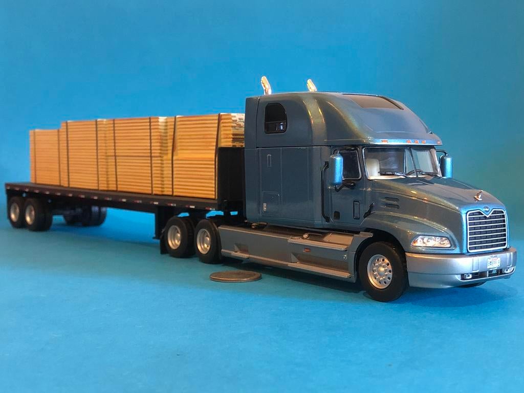 Mack Vision & Fruehauf flatbed trailer! Nieuw & doos! KIJK!, Hobby en Vrije tijd, Ophalen of Verzenden, Nieuw, Bus of Vrachtwagen