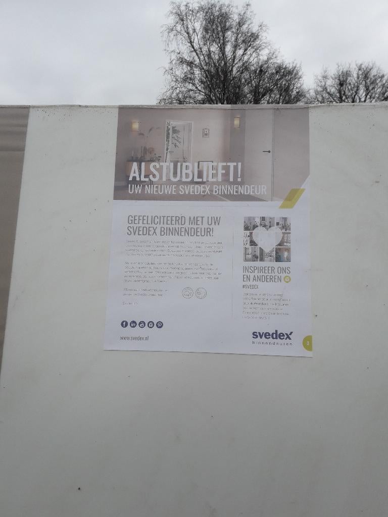 svedex opdek binnendeur, Doe-het-zelf en Verbouw, Deuren en Horren, 80 tot 100 cm, Binnendeur, Ophalen of Verzenden, Zo goed als nieuw