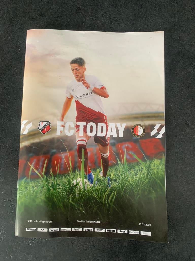 Programmaboekje Fc Utrecht - Feyenoord, Ophalen of Verzenden, Zo goed als nieuw