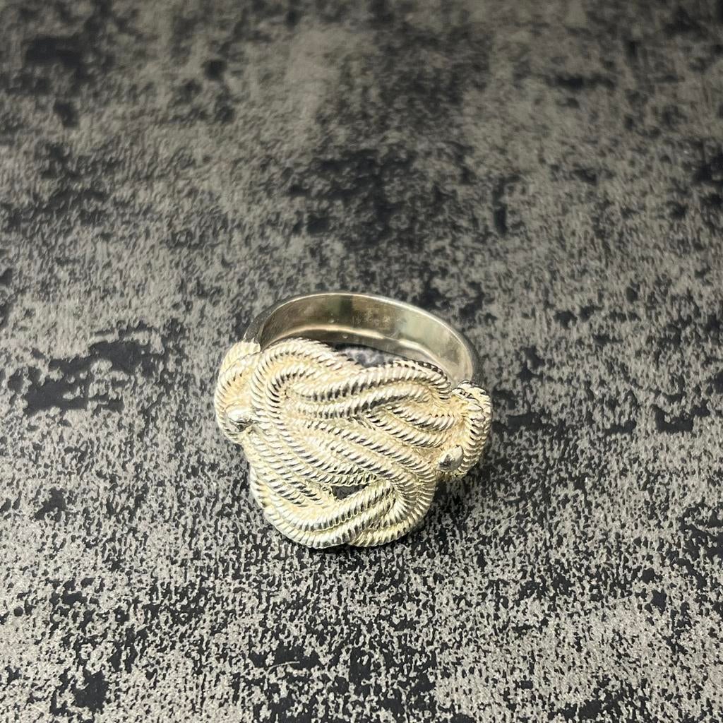 Zilveren ring mattenklopper Silver 925, Ophalen of Verzenden, Nieuw, Goud, Dame