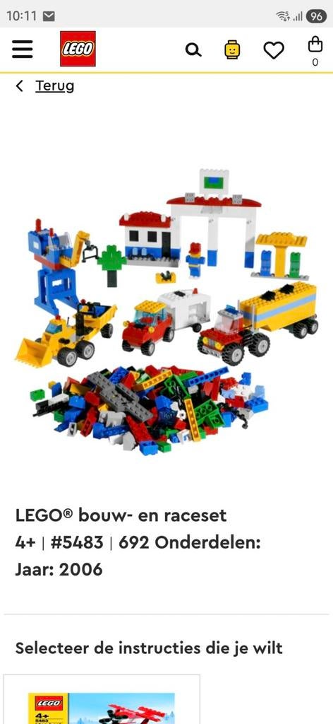 Lego bouw en raceset 5483, Ophalen of Verzenden