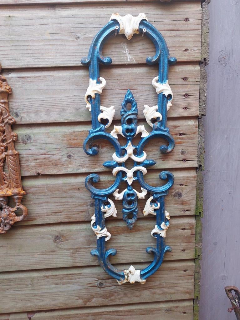 Mooi gietijzeren ornament voor tuin of interieur, Huis en Inrichting, Woonaccessoires | Wanddecoraties, Gebruikt, Ophalen of Verzenden