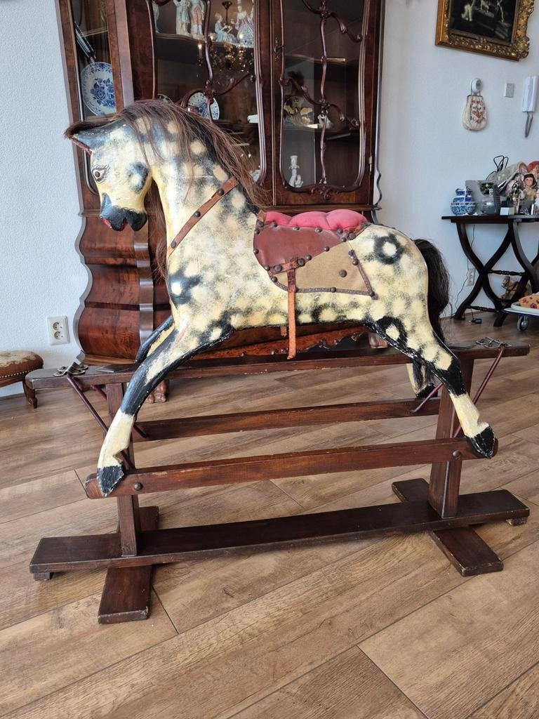 Antiek Houten Hobbelpaard, Antiek en Kunst, Antiek | Speelgoed, Ophalen