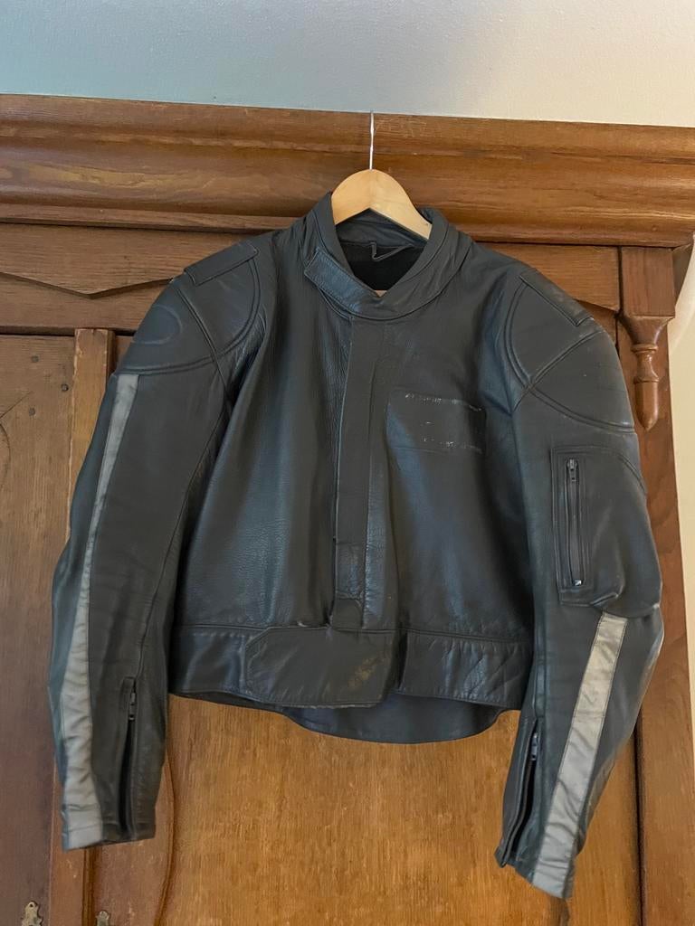 Leren motorjack grijs, Motoren, Kleding | Motorkleding, Heren, Beckumer Lederwerk, Jas | leer, Ophalen of Verzenden