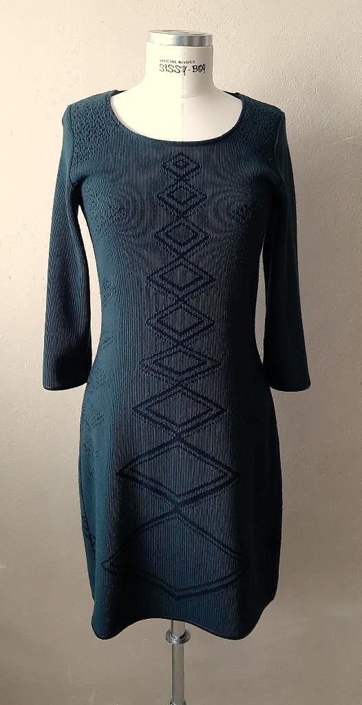 GEISHA, kort donkergroen jurkje, mt S / 36, Geisha, Ophalen of Verzenden, Zo goed als nieuw, Maat 36 (S)