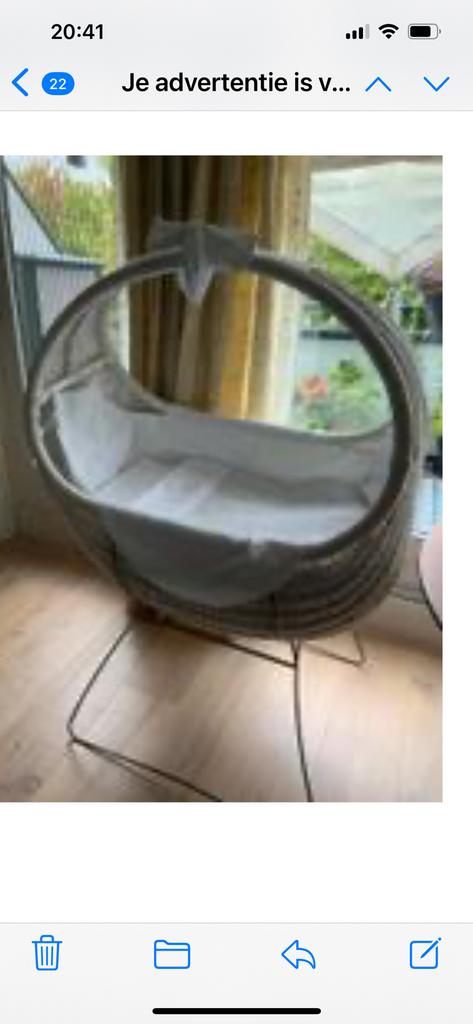 Wieg wit rotan Celine zgan baby wieg, Ophalen of Verzenden, Zo goed als nieuw, Wieg