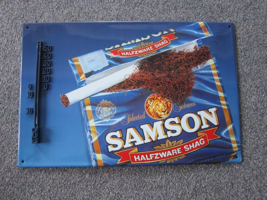 SAMSON SHAG BLIKKEN RECLAMEBORD, Ophalen, Zo goed als nieuw, Reclamebord