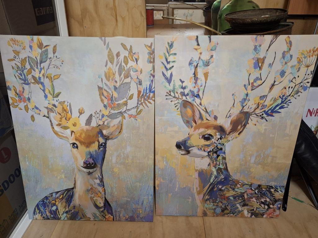 IKEA canvas herten print, Antiek en Kunst, Kunst | Schilderijen | Klassiek, Ophalen