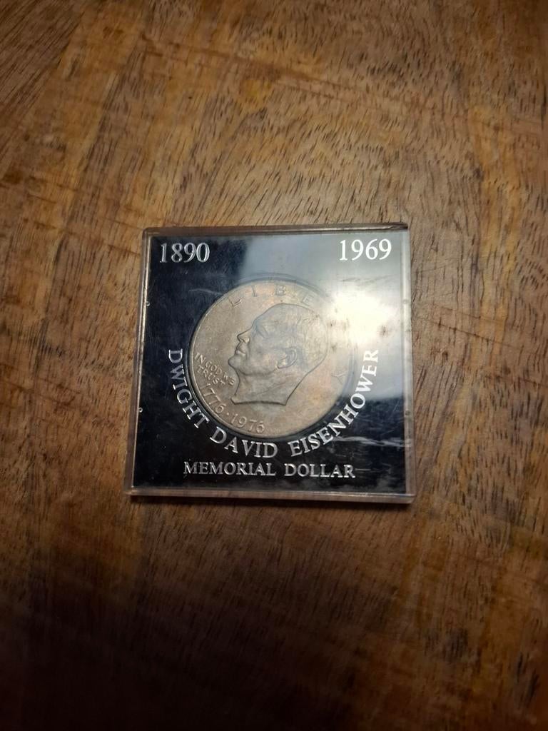 Zilveren Eisenhower Dollar Munt 1890-1976, Postzegels en Munten, Ophalen, Noord-Amerika, Losse munt, Zilver