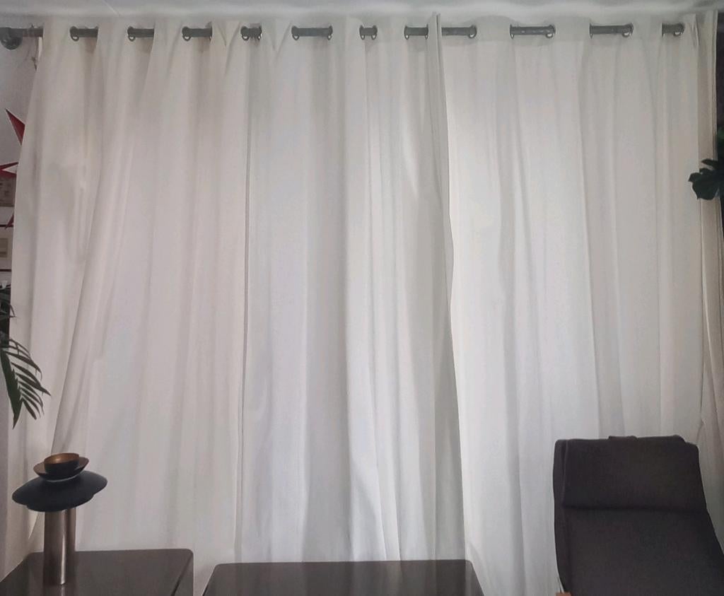 Gordijnen wit met roede 320 x 260cm, Ophalen, Wit, 200 cm of meer, 200 cm of meer