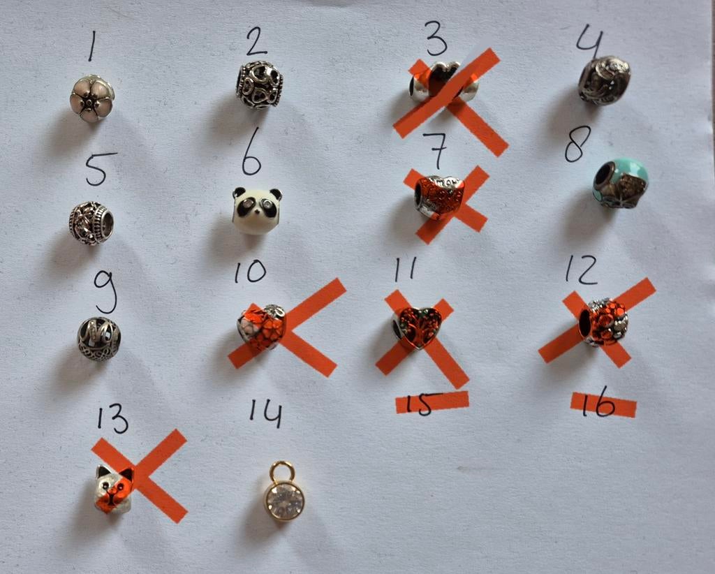 Soort van pandora bedels zilverkleurig, Overige merken, Ophalen of Verzenden, Zo goed als nieuw, 4 bedels of meer