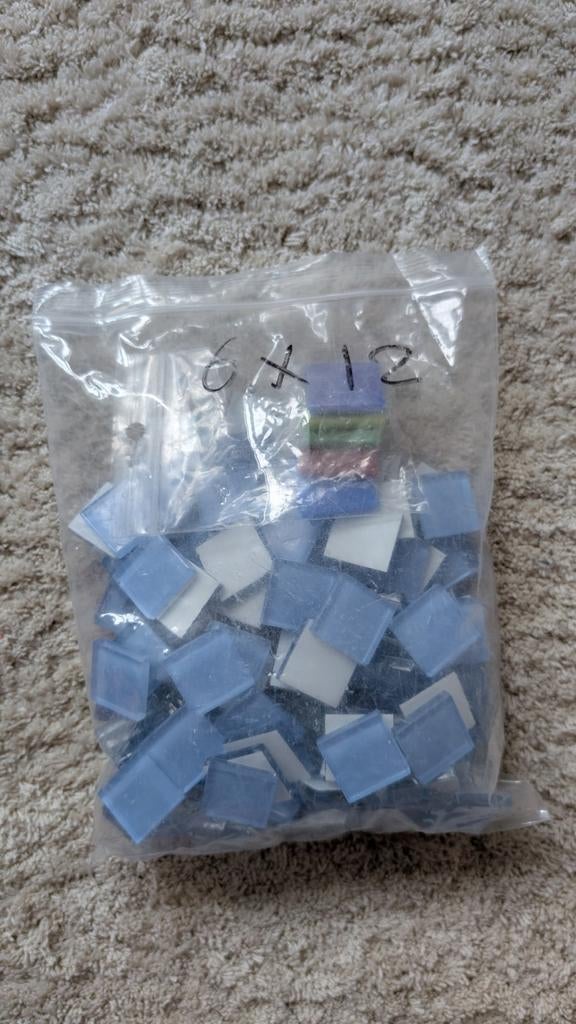 Zakje lichtblauwe mozaïek steentjes, Ophalen, Nieuw, Materiaal