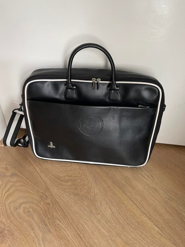 SUSHI laptop tas retro leer, Computers en Software, Ophalen of Verzenden, 17 inch of meer, Zo goed als nieuw