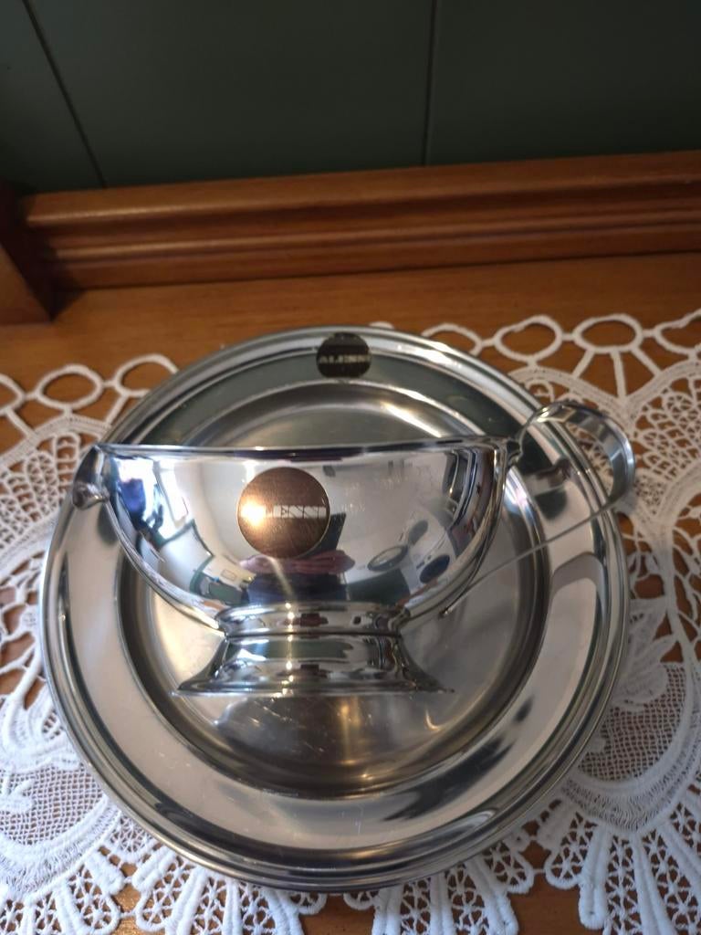 Alessi Sauskom met Onderbord, Overige materialen, Gebruikt, Overige typen, Ophalen of Verzenden