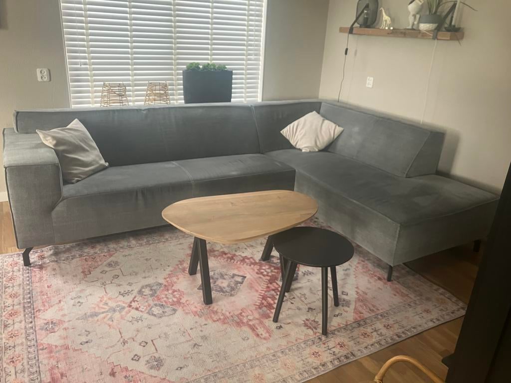 Hoekbank Pronto grijs, Huis en Inrichting, Ophalen, Gebruikt, Stof