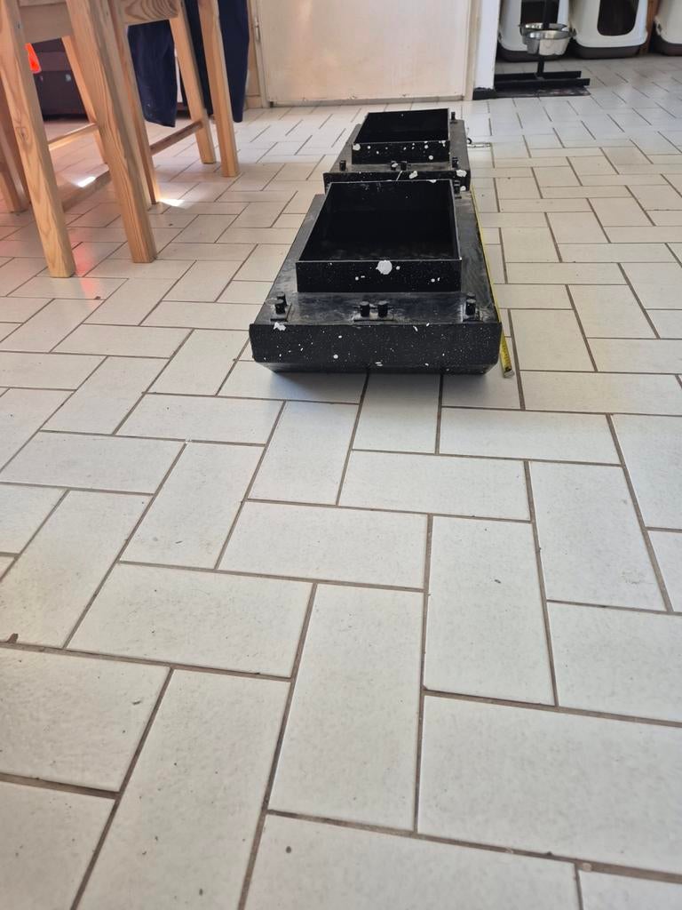 houte duwbakken (2 stuks), Ophalen of Verzenden, Gebruikt