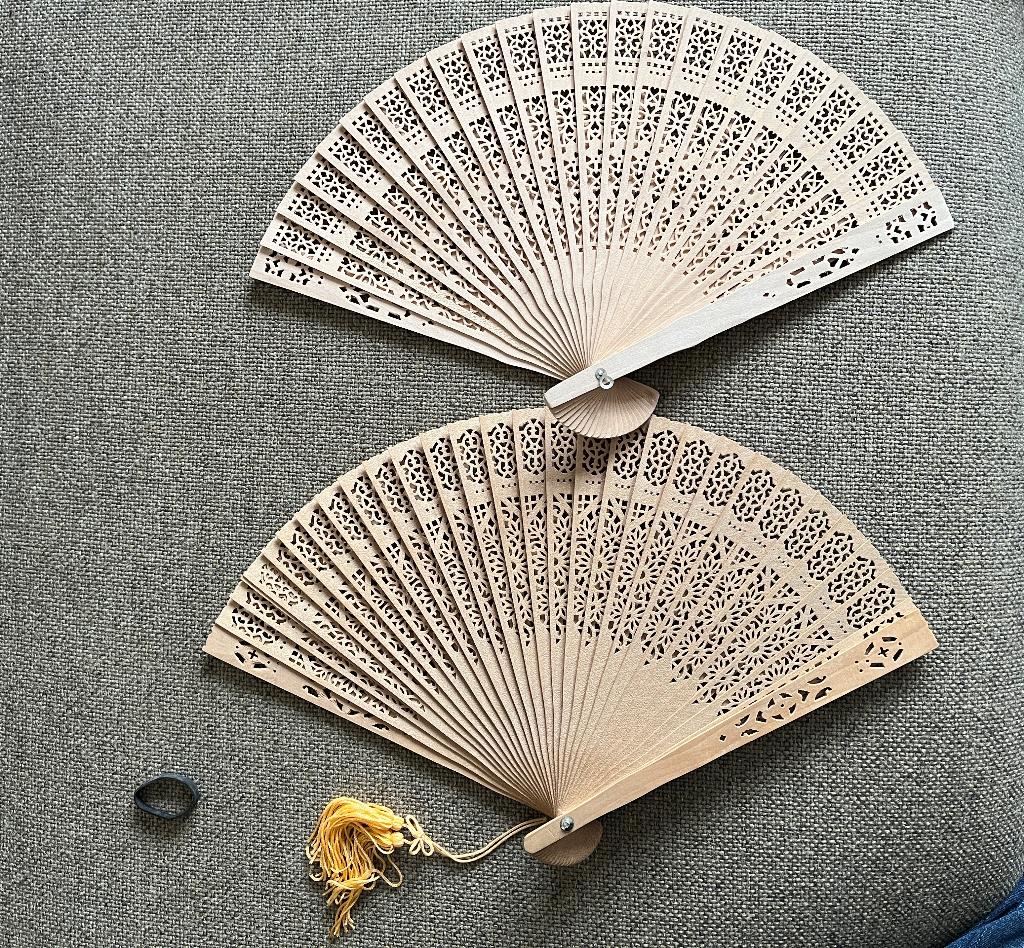 Houten waaiers, Ophalen of Verzenden