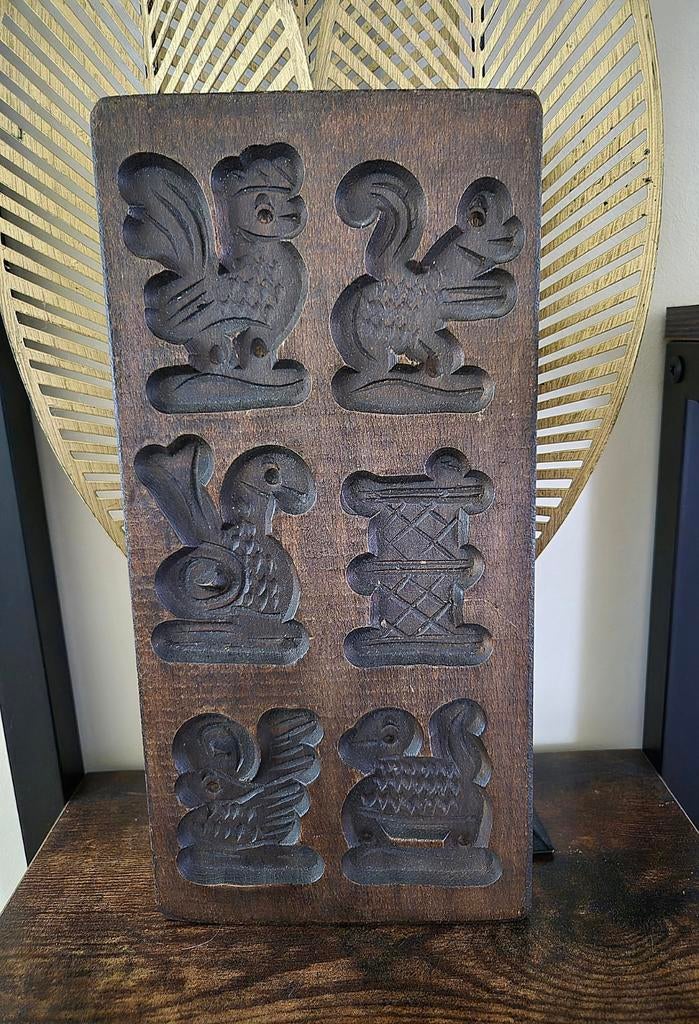Vintage Speculaasplank 6 mallen, Huis en Inrichting, Ophalen of Verzenden, Zo goed als nieuw
