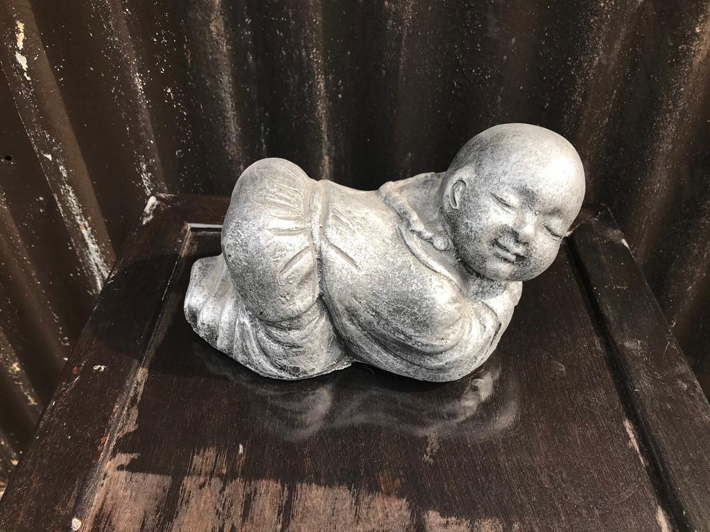 Slapende boeddha monnik terracotta handwerk indonesie, Huis en Inrichting, Woonaccessoires | Boeddhabeelden, Verburgt Vintage