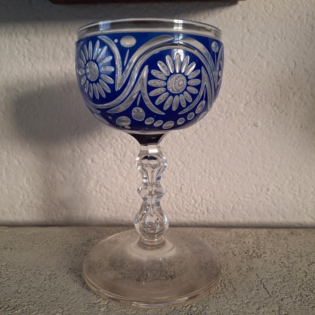 Kristallen  wijnglas, Antiek en Kunst, Ophalen of Verzenden