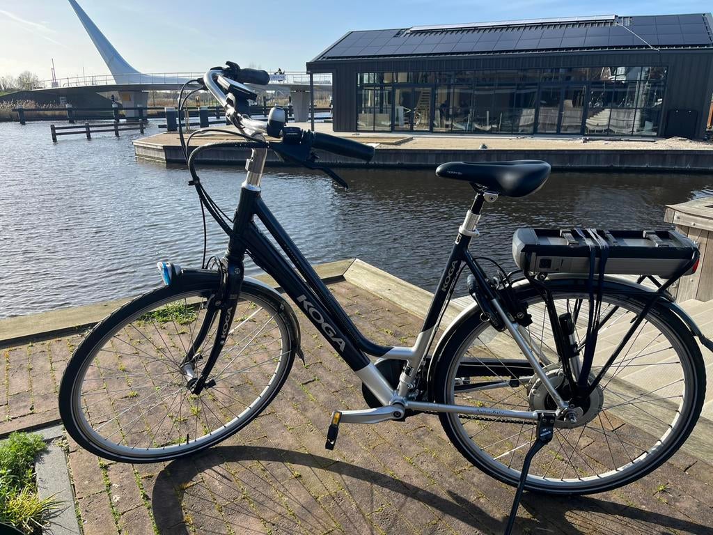 Koga E-Deluxe elektr. damesfiets 56cm–504Wh accu–lage instap, Fietsen en Brommers, Fietsen | Dames | Damesfietsen, Velgrem, Versnellingen