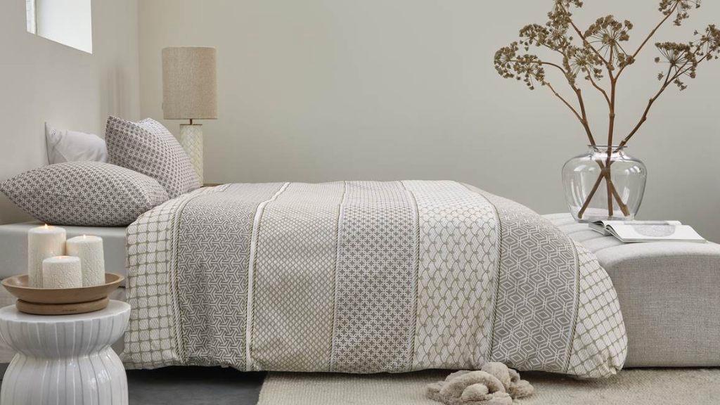 Rivièra Maison Ropes dekbedovertrek 140x200/220cm nieuw., Eenpersoons, Beige, Dekbedovertrek, Nieuw