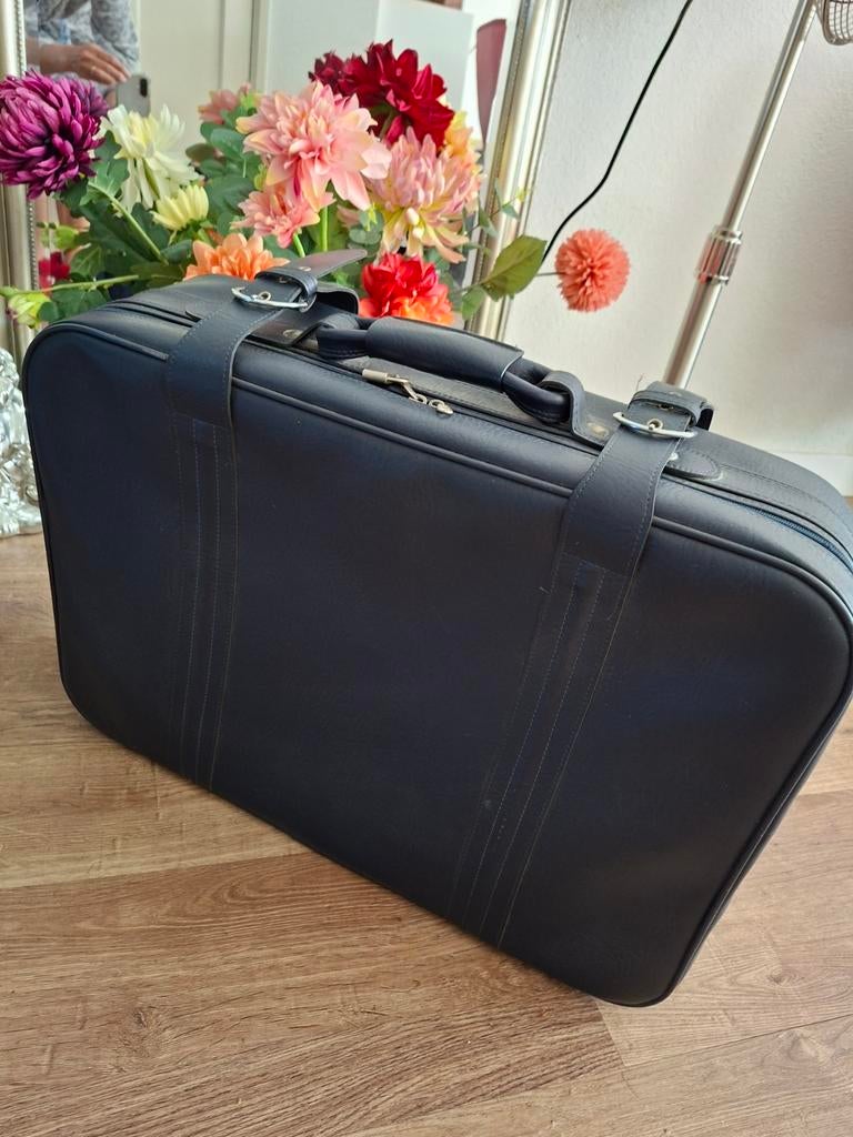 Vintage koffer blauw, Ophalen, Gebruikt