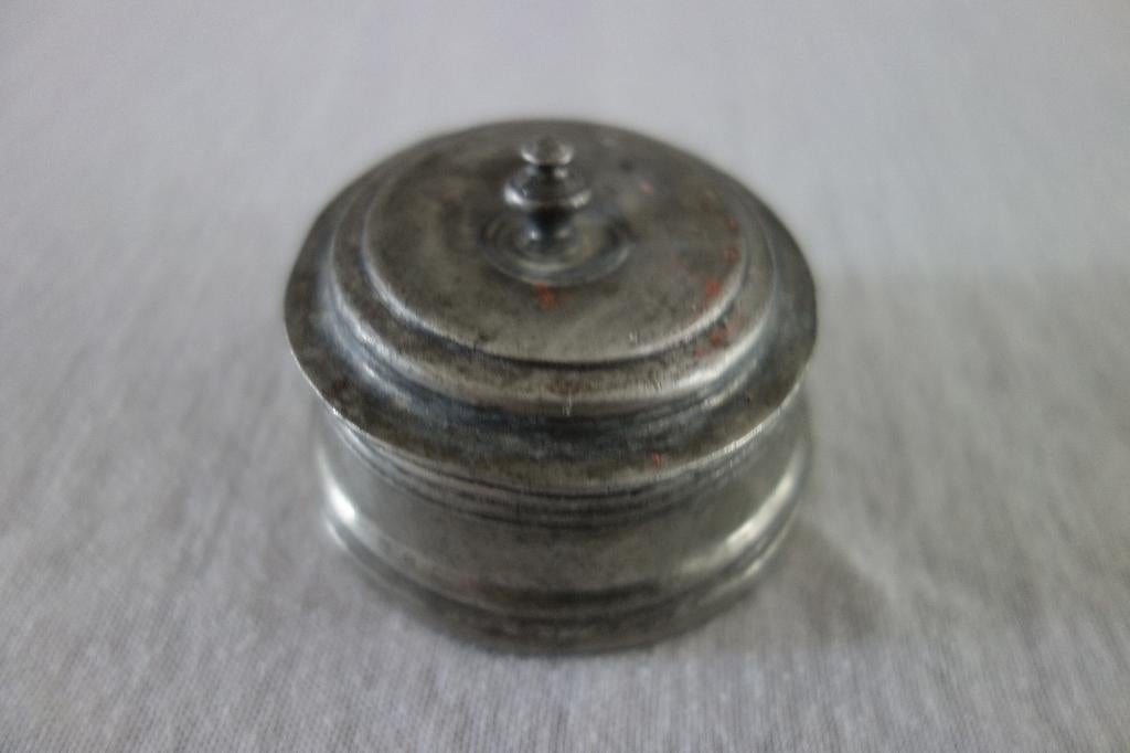 Tinnen potje schrijfstel, Antiek en Kunst, Antiek | Tin, Ophalen of Verzenden