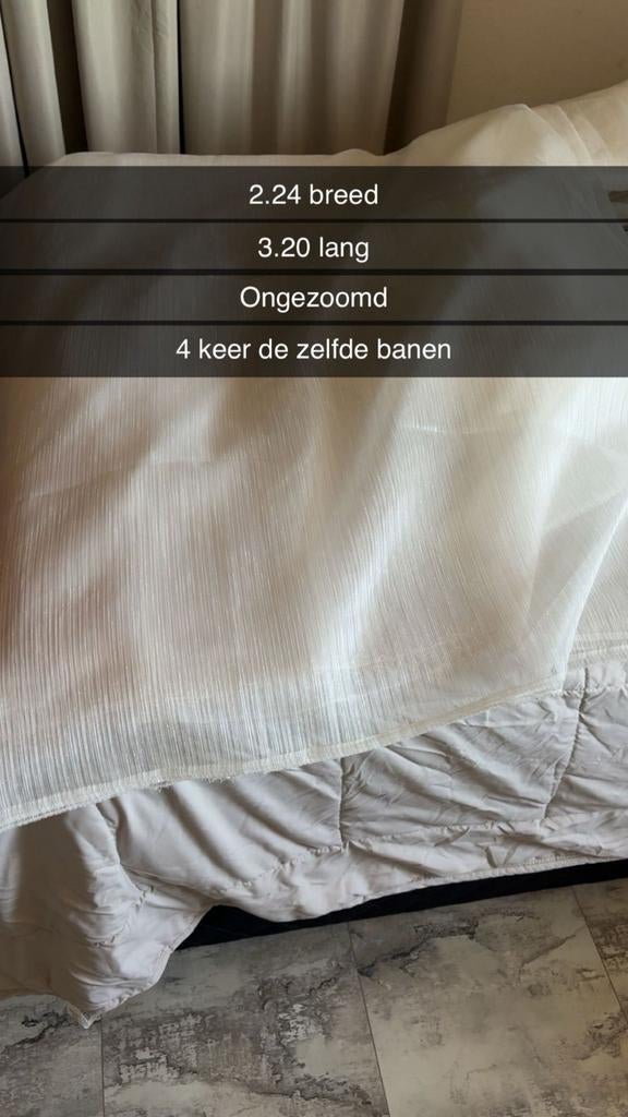 Nieuwe vitrage stoffen, 200 cm of meer, Wit, 150 tot 200 cm, Nieuw